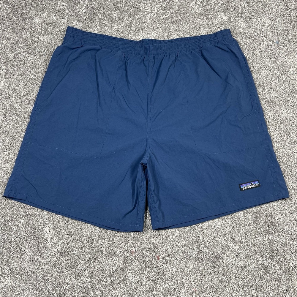 Patagonia Nylon Baggies Board Shorts Men's XL Blue 6" Inseam Swim Trunks Hiking